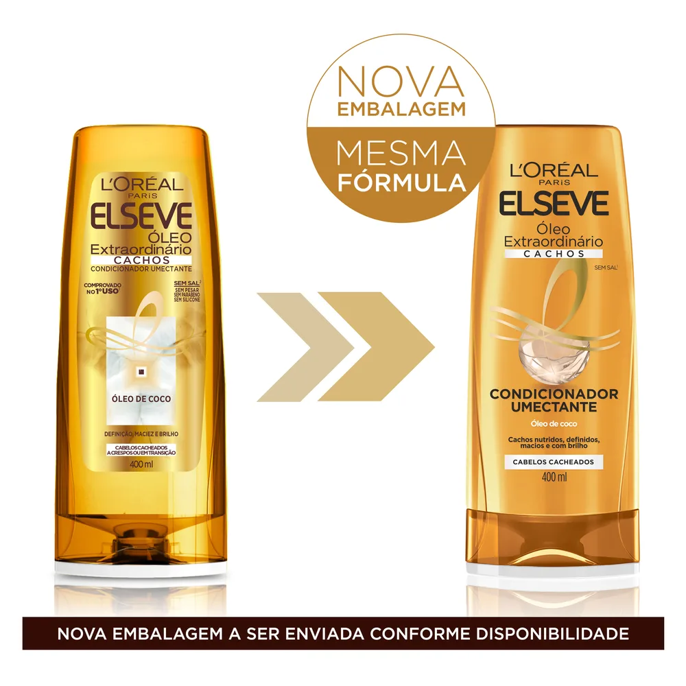 Condicionador Elseve Óleo Extraordinário Cachos Umectante 400ml