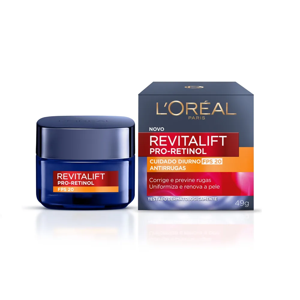 Creme Facial L'Oréal Paris Revitalift Antirrugas com Pro Retinol FPS 20 49g