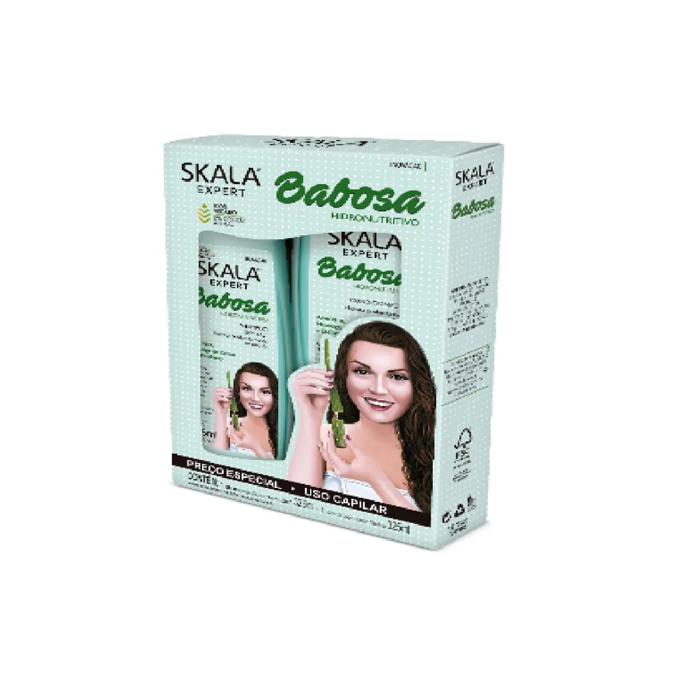 Kit Shampoo Skala Babosa 325ml 1 Unidade + Condicionador Skala Babosa 325ml 1 Unidade