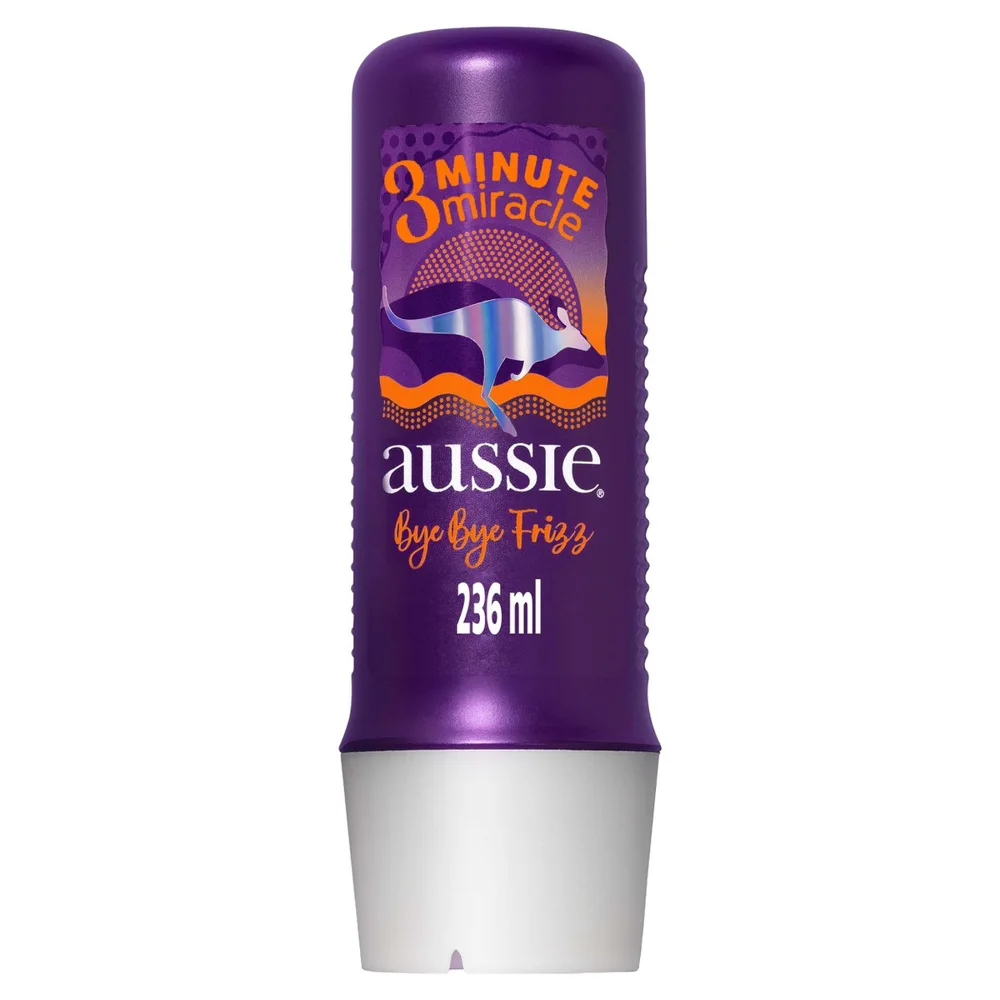 Creme de Tratamento Capilar Aussie 3 Minute Miracle Bye Bye Frizz Maciez e Brilho 236ml