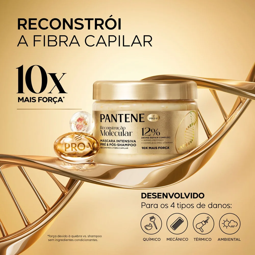 Máscara Intensiva Pantene Reconstrução Molecular 270ml