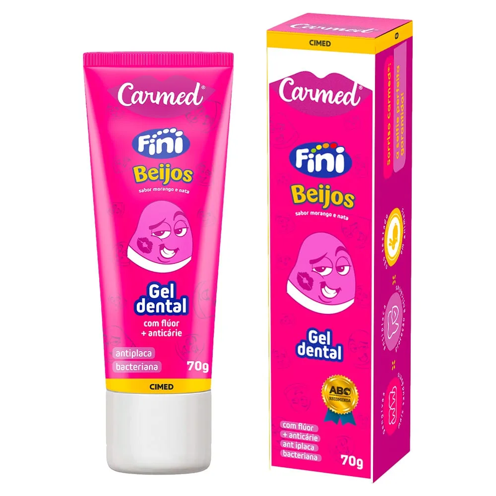 Gel Dental Carmed Fini Beijos Anticáries com Flúor 70g