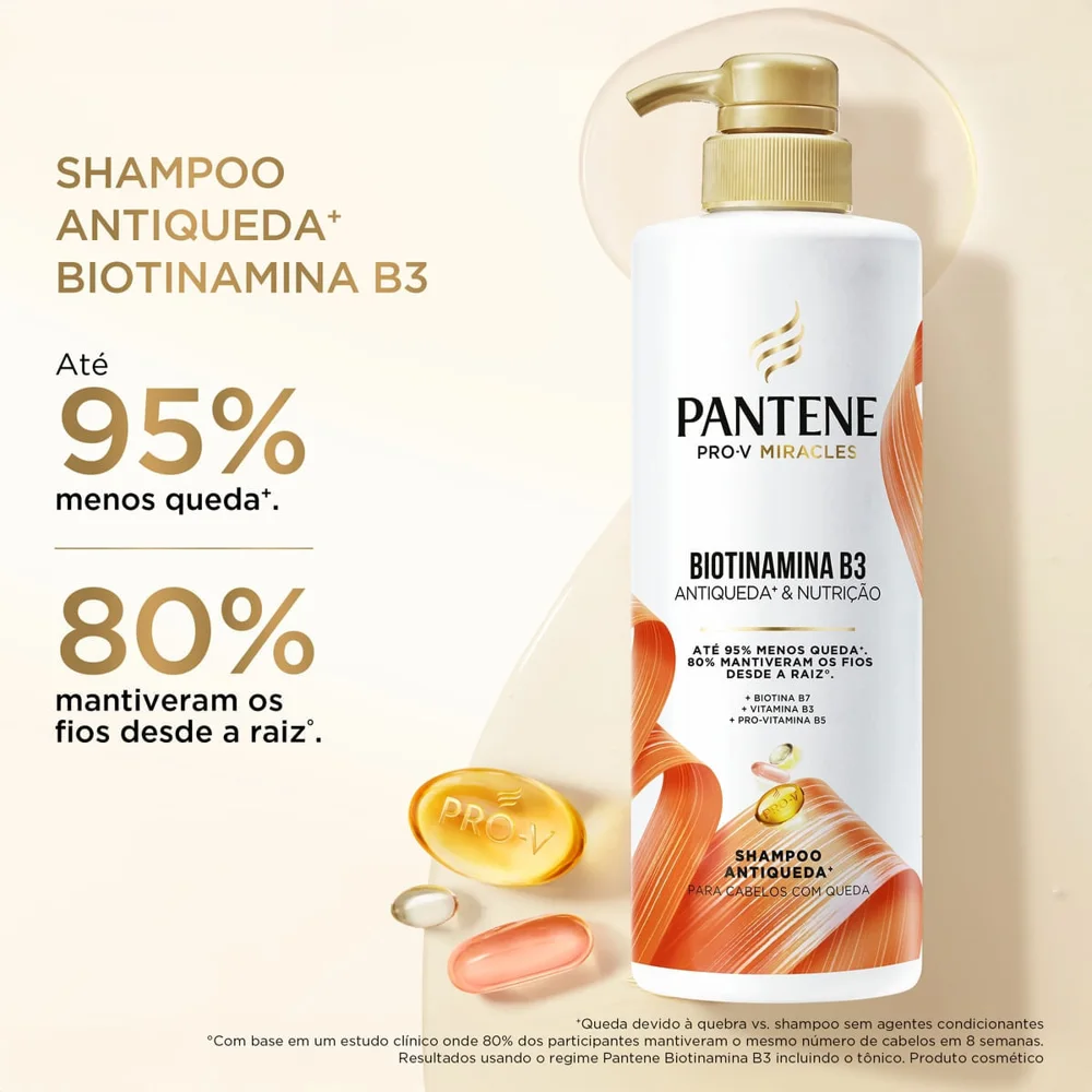 Shampoo Pantene Pro-V Miracles Biotinamina B3 Antiquebra & Nutrição 510ml