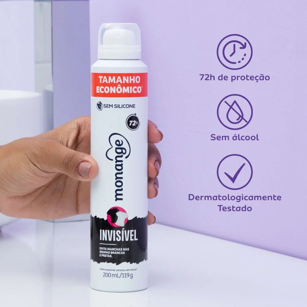 Kit Monange Hidratação Intensiva Loção Hidratante Extrato de Oliva 400ml + Desodorante Antitranspirante Invisível Aerossol 200ml