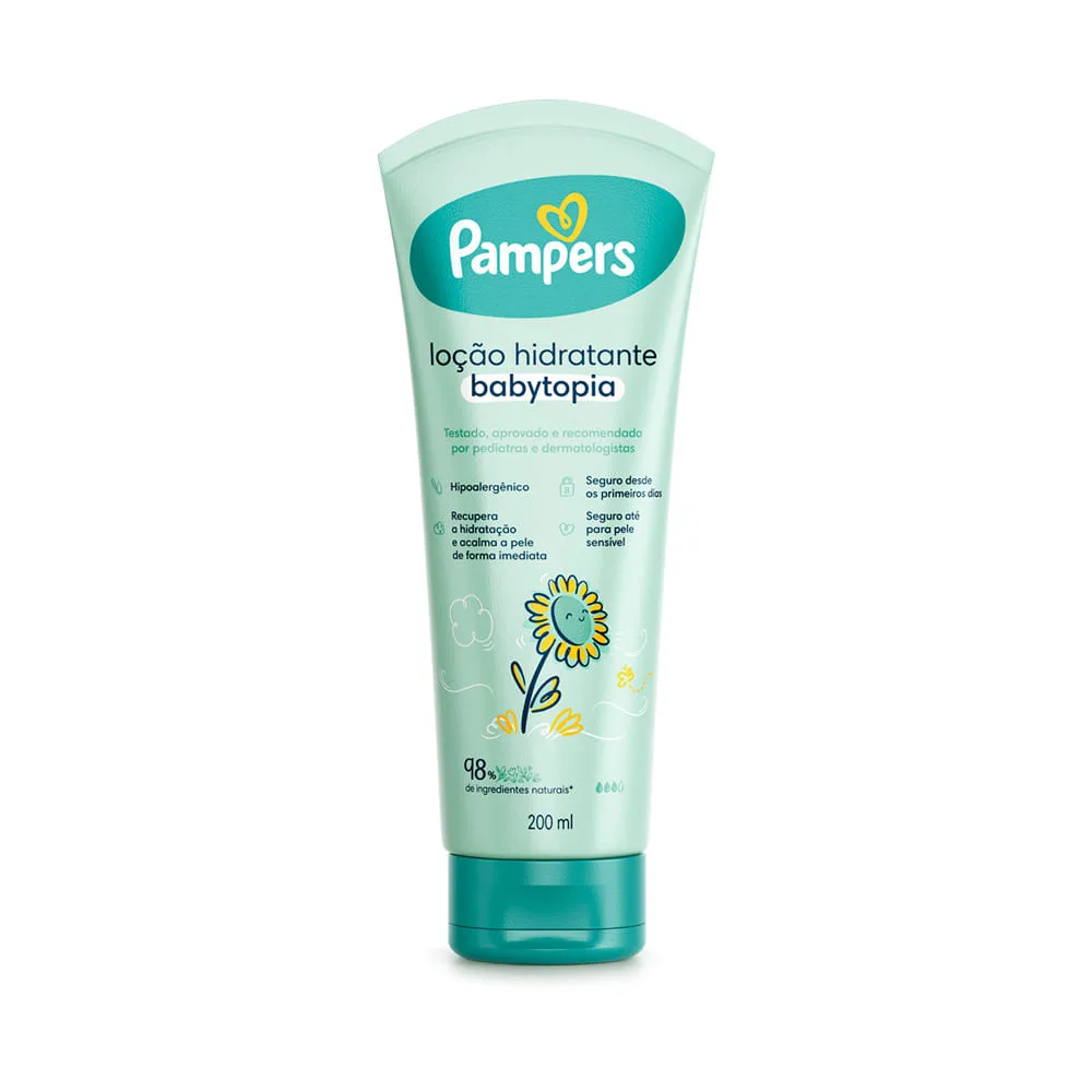 Loção Hidratante Infantil Pampers Babytopia Girassol 200ml