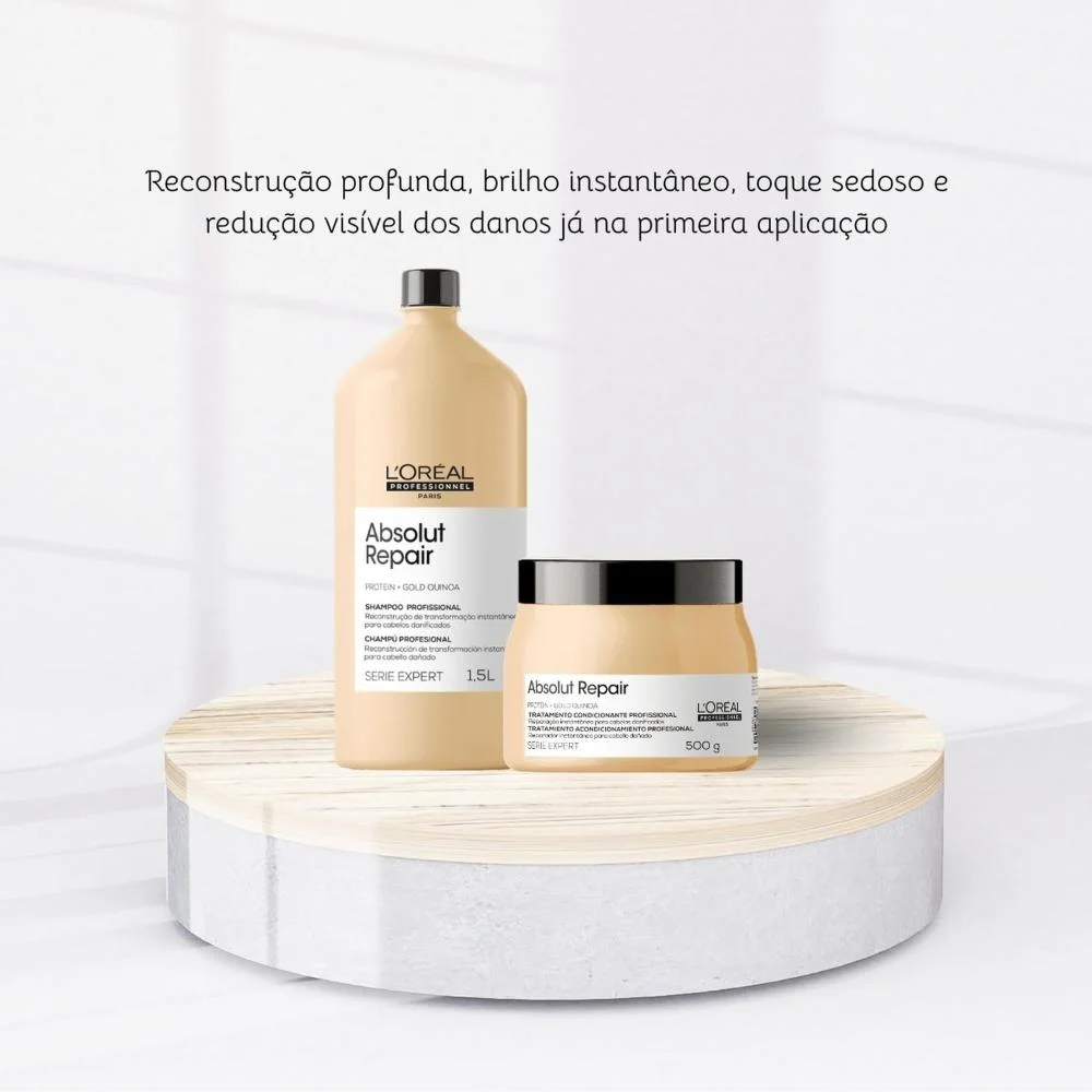 L'Oréal - Absolut Repair Gold Kit Shampoo e Máscara - 1,5L/500g