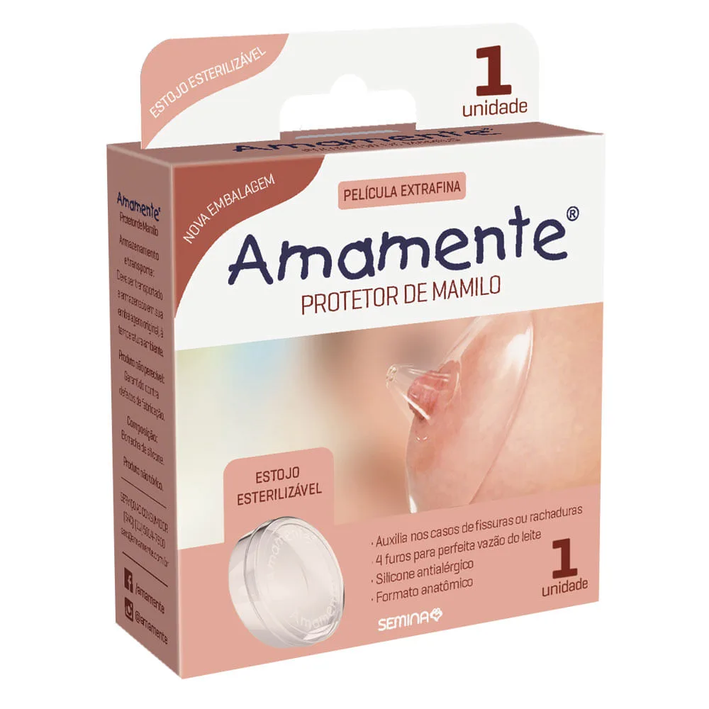 Protetor de Mamilo Amamente Silicone 1 Unidade