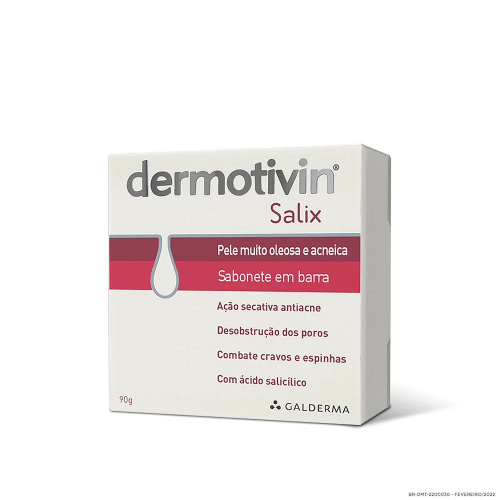 Sabonete em Barra Facial Dermotivin Salix Antioleosidade Ácido Salicílico 90g