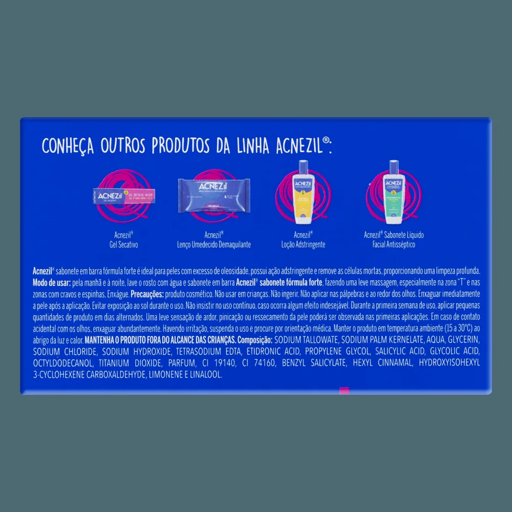 Sabonete em Barra Facial Acnezil Fórmula Forte 90g