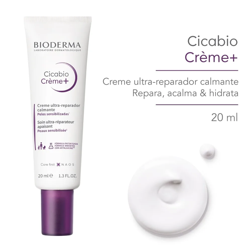 Creme Facial  Bioderma Cicabio Creme+ Ultra Reparador Calmante 20ml