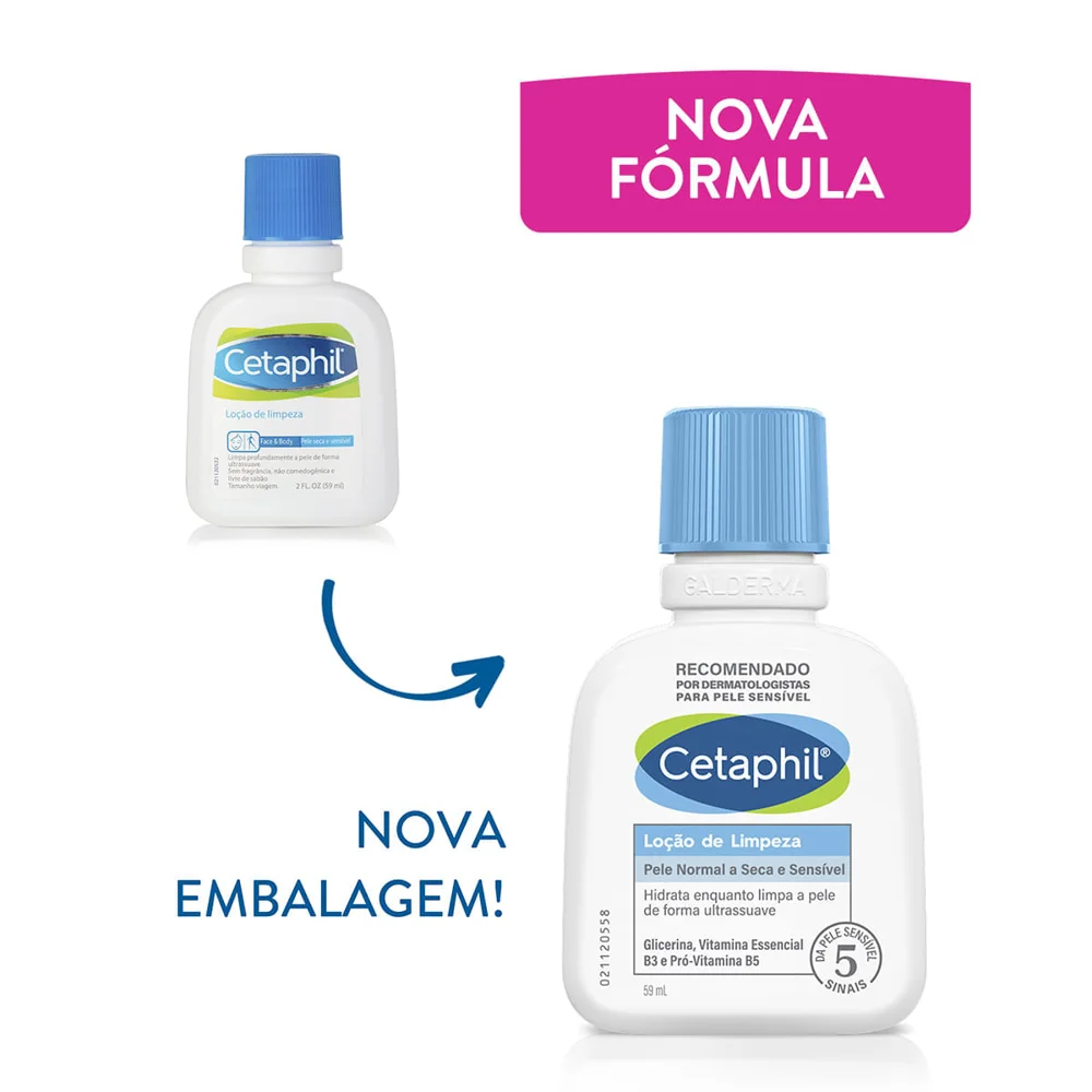 Loção de Limpeza Cetaphil Pele Seca e Sensível 59ml