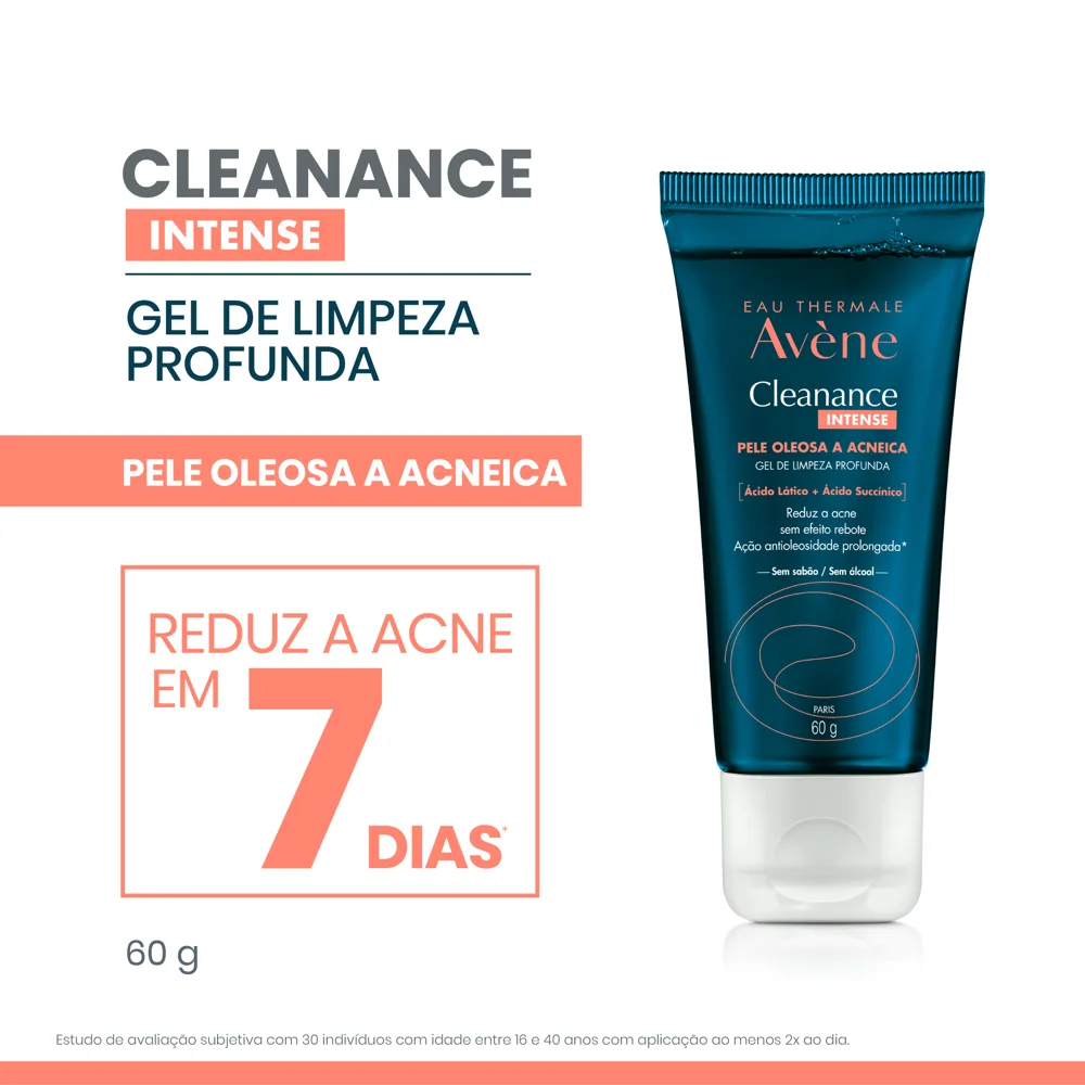 Gel de Limpeza Facial Avène Cleanance Intense Pele Oleosa e Acneica 60g