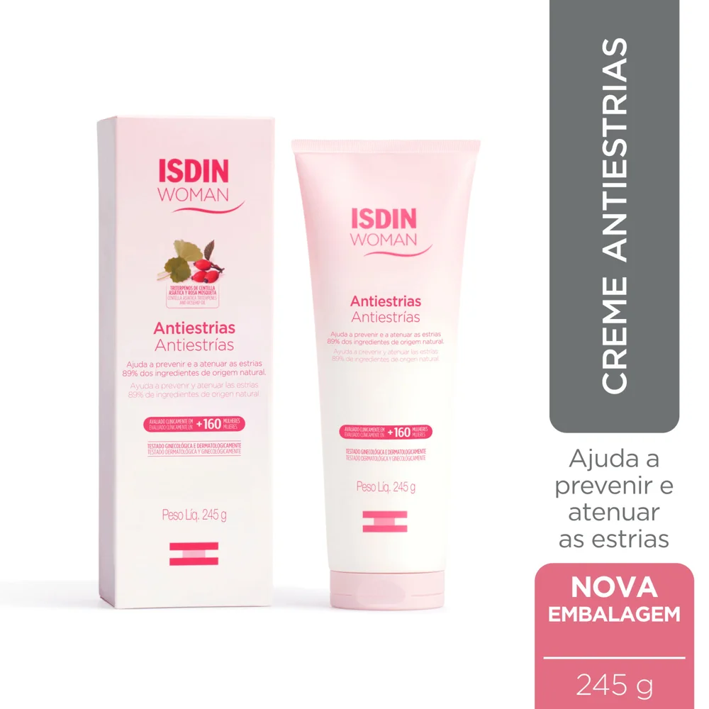 ISDIN Creme Corporal Woman Antiestrias Apto para Grávidas - 245g