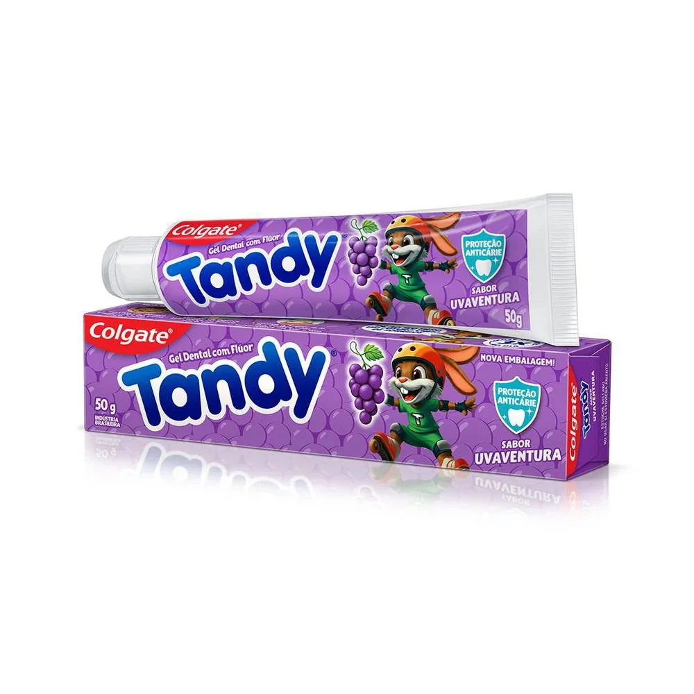 Gel Dental Infantil Colgate Tandy Com Flúor Anticáries Sabor Uva 50g