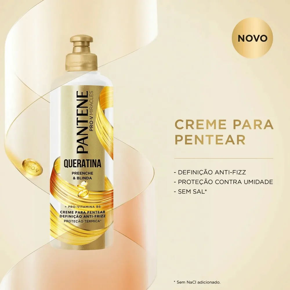 Creme de Pentear Pantene Pro-V Miracles Queratina Preenche & Blinda 240g
