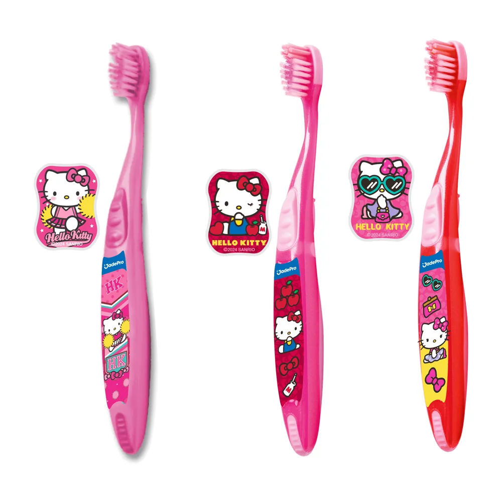 Escova Dental Jadepro Hello Kitty Com Protetor Macia A Partir De 2 Anos Com 01 Unidade