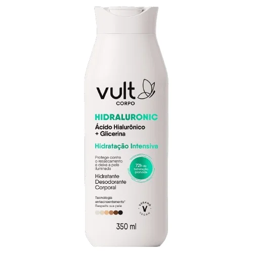 Loção Corporal Desodorante Vult Hidraluronic com Ácido Hialurônico Hidratação Intensiva 350ml