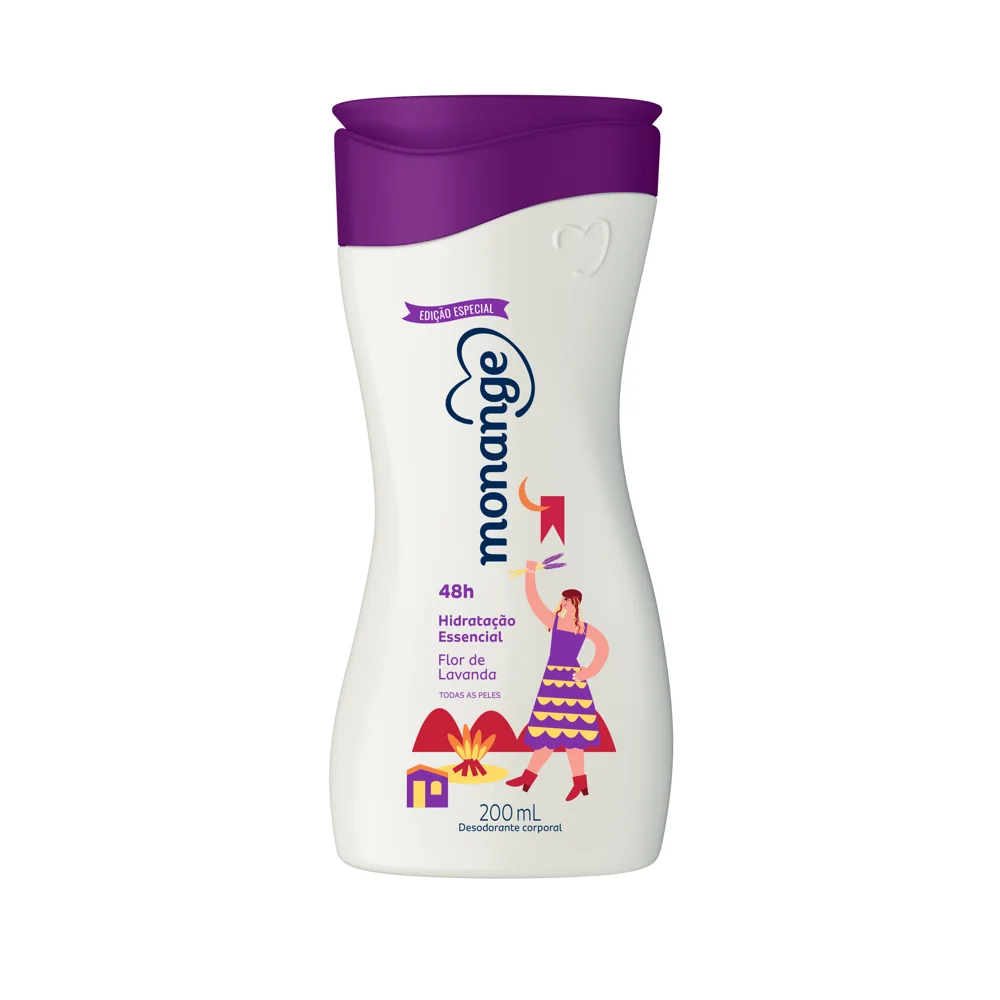 Loção Corporal Monange Flor de Lavanda com Ação Desodorante 200ml