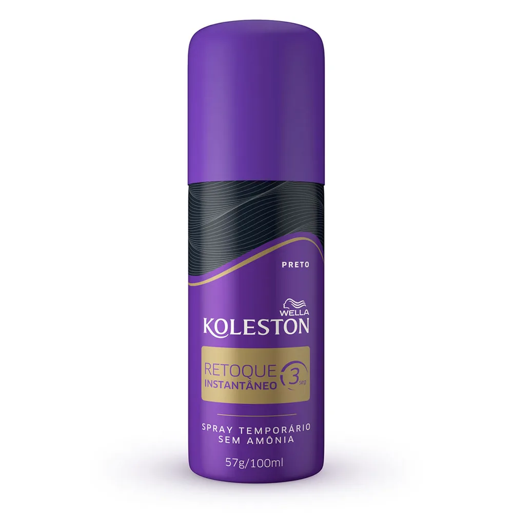 Tintura Koleston Spray Retoque Instantaneo Cor Preta 100ml/57g