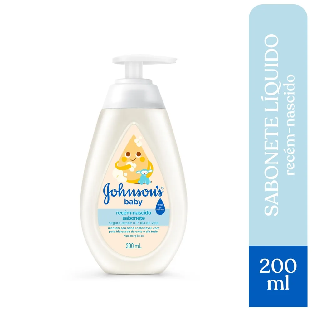 Sabonete Líquido Infantil Johnson's Baby Recém-Nascido 200ml