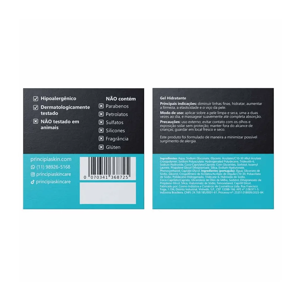 Gel Hidratante Principia Skincare Gh-01 50g
