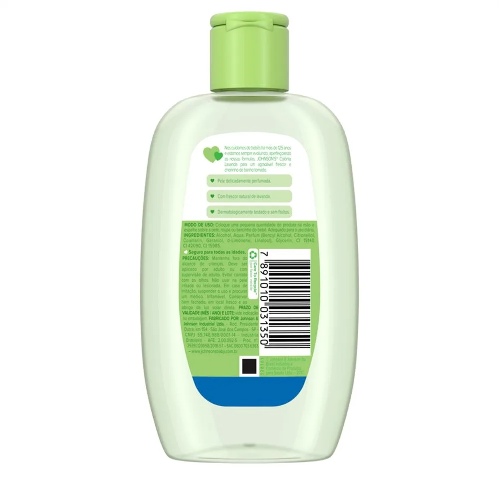 Colônia Johnson’s Baby Lavanda 200ml