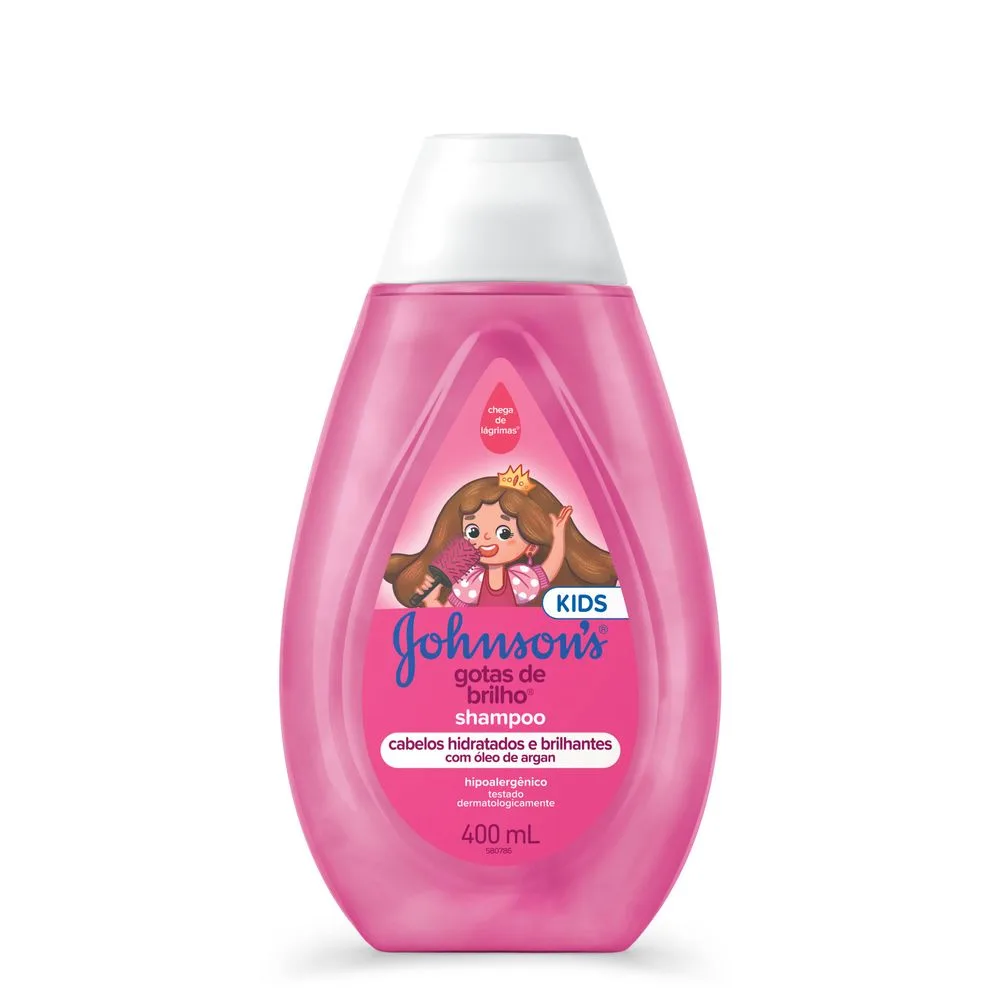 Shampoo Infantil Johnson's Baby Gotas de Brilho 400ml