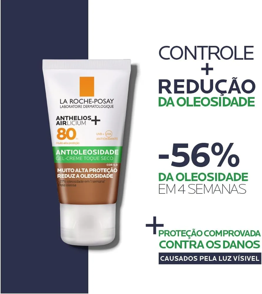 Protetor Solar Facial La Roche-Posay Anthelios Airlicium+ FPS80 Cor 5.0 40g
