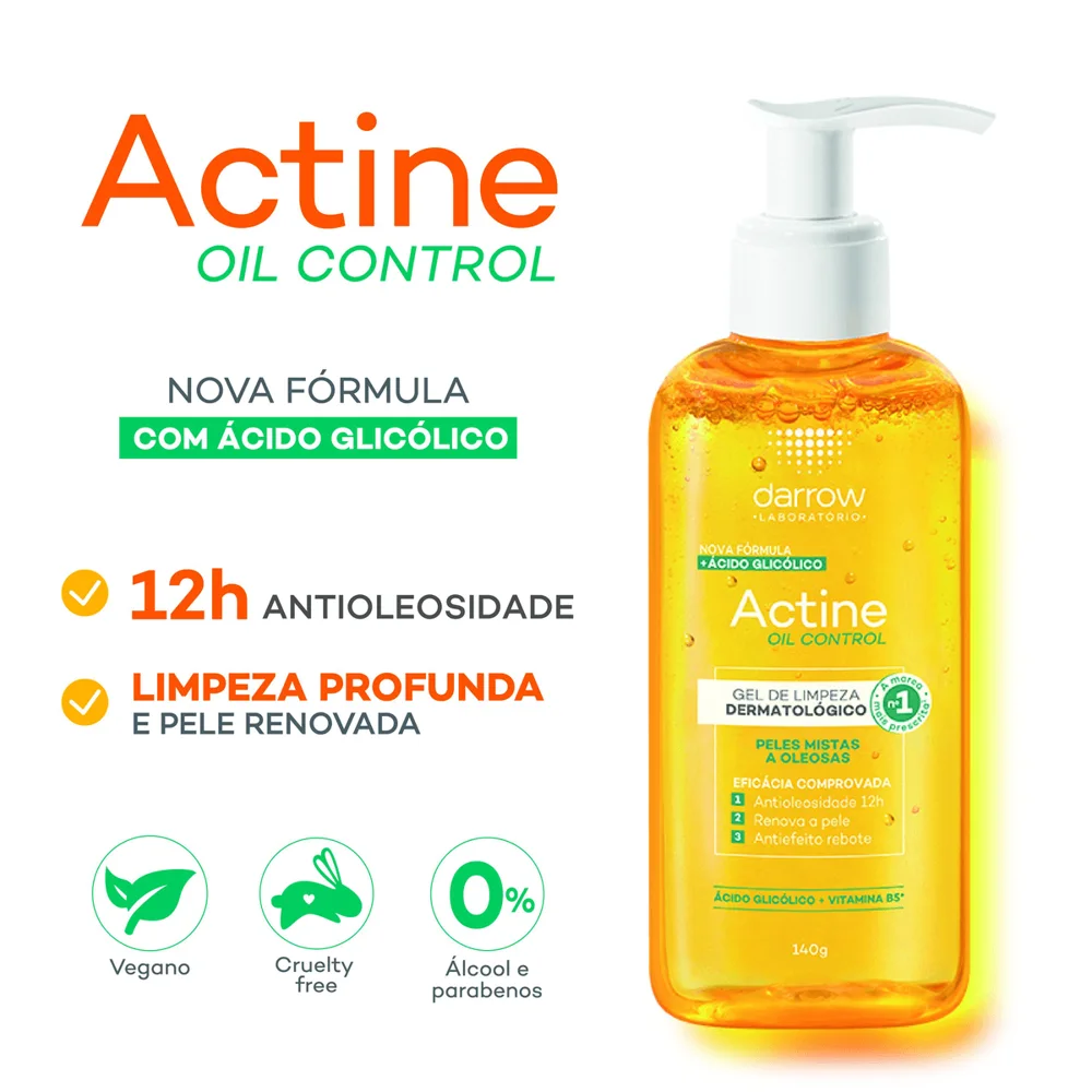 Gel de Limpeza Facial Actine Control Oil Control 240g