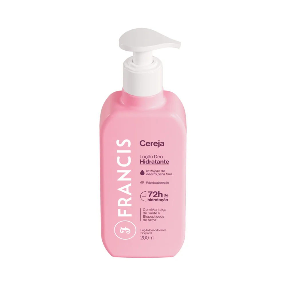 Loção Corporal Francis Cereja Deo-Hidratante 200ml