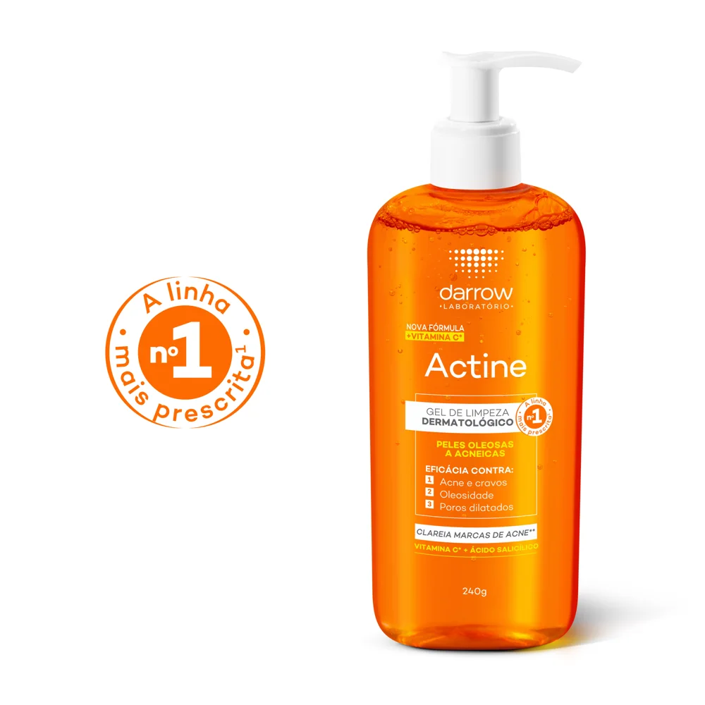 Gel de Limpeza Facial Darrow Actine Antioleosidade e Antiacne 240g