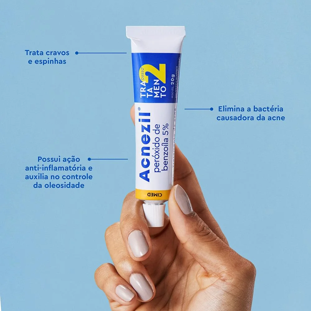 Gel Tratamento Acnezil Antiacne com Peróxido Benzoila 20G