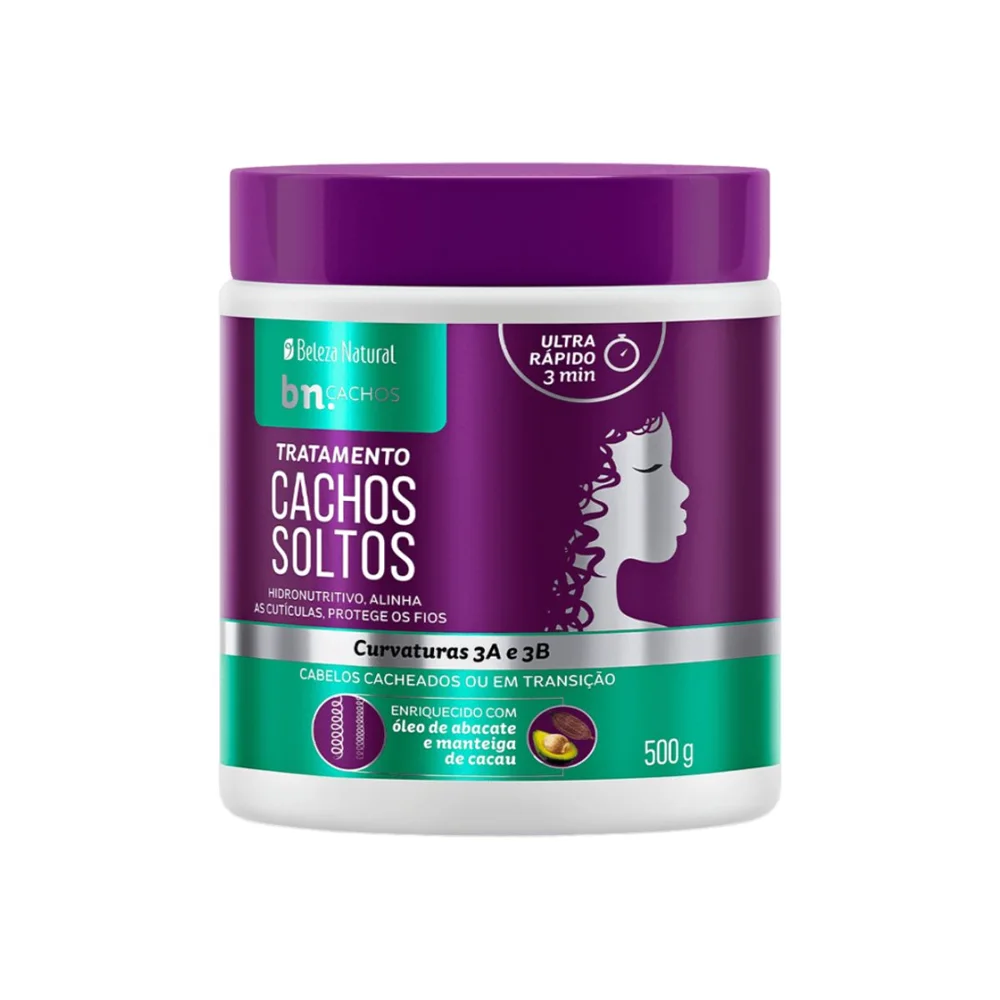 Creme De Tratamento Beleza Natural Cachos Soltos 500g