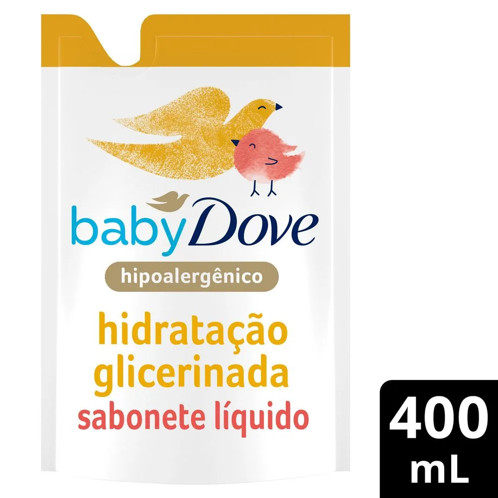 Sabonete Líquido Infantil Baby Dove Hidratação Glicerinada Refil 400ml