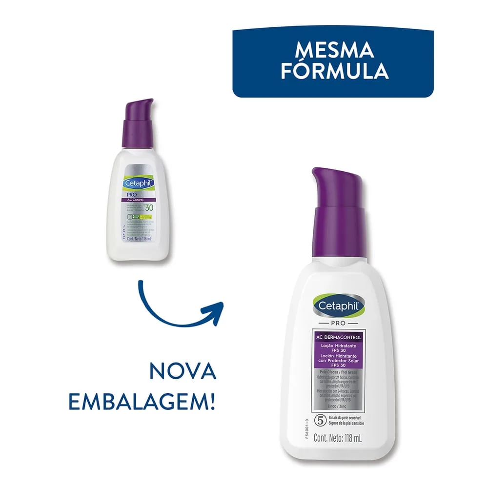 Loção Facial Cetaphil Pro AC Control Hidratante FPS 30 118ml