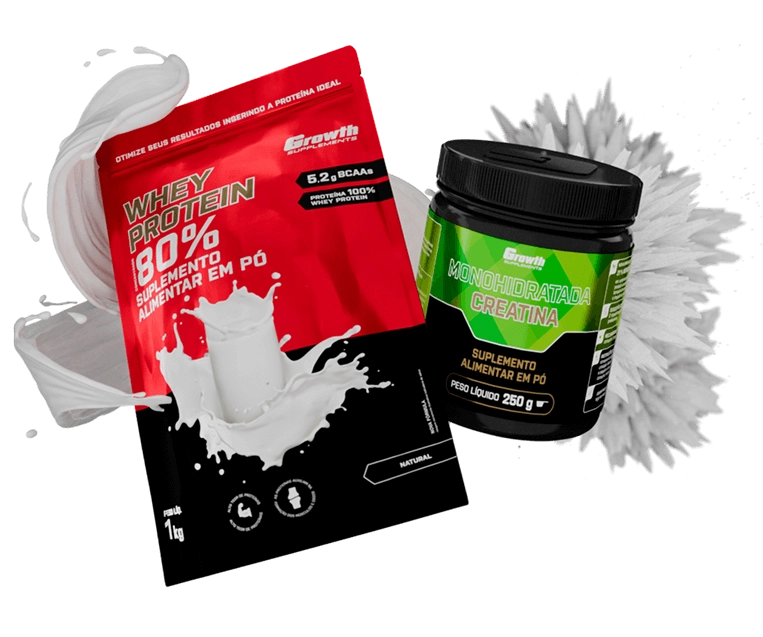 Kit Whey Protein Concentrado 1kg + Creatina Monohidratada 250g