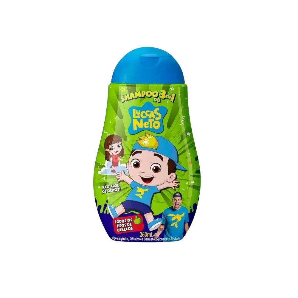 Cia da Natureza - Luccas Neto Shampoo 3 em 1 - Shampoo Infantil - 260ml