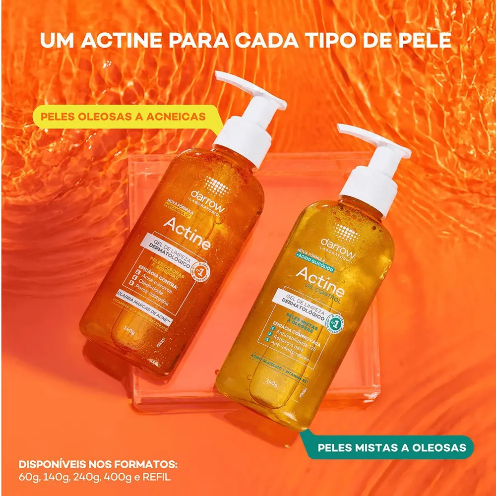 Gel de Limpeza Facial Darrow Actine Antioleosidade 240g