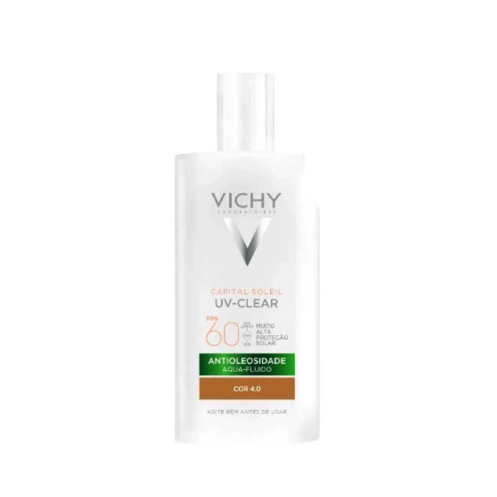 Protetor Solar Facial Vichy Capital Soleil UV-Clear FPS60 Antioleosidade Cor 4.0 40g
