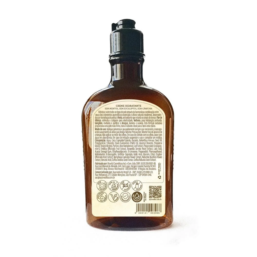 Creme Hidratante Ayurvédico Hidratação e Nutrição Natural