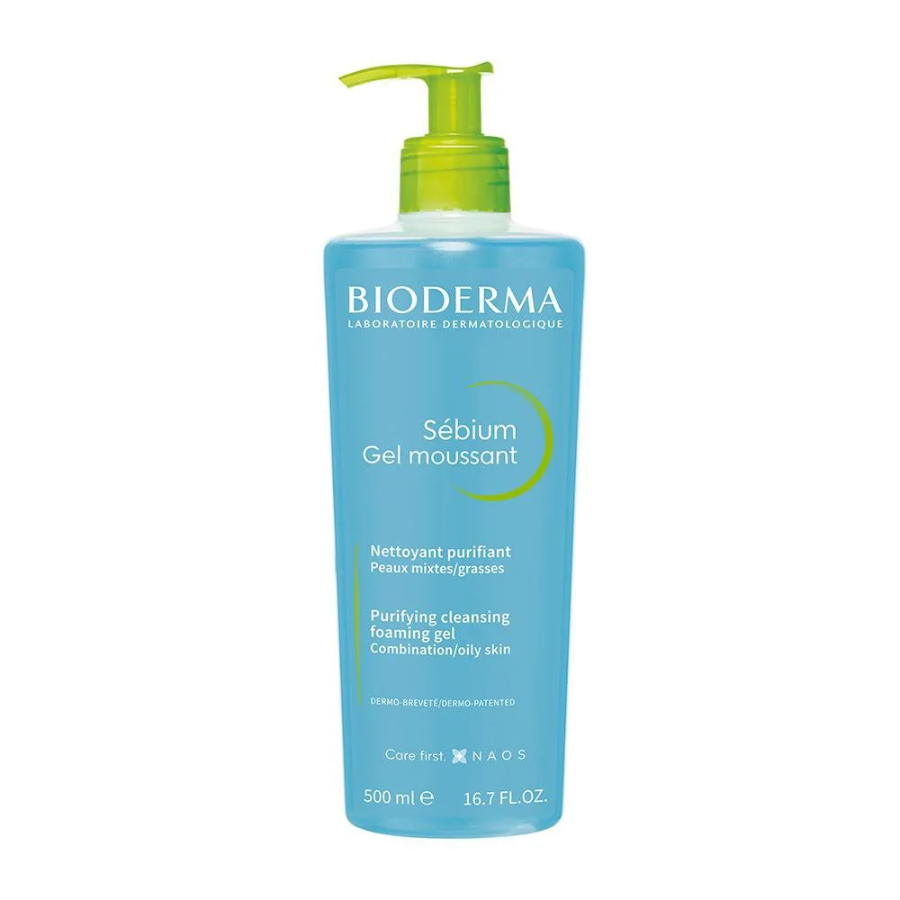Bioderma Sébium Gel Moussant Gel de Limpeza Antioleosidade de Alta Tolerância 500ml