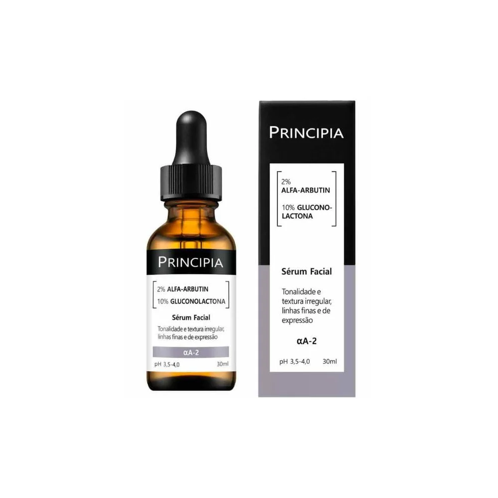 Sérum Facial Principia AA-2 Renovador com Alfa-Arbutin 2% e Gluconolactona 10% 30ml