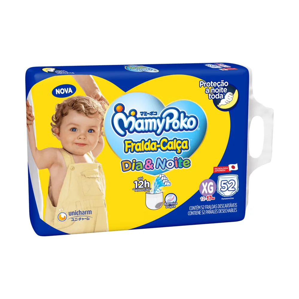 Fralda-Calça MamyPoko Dia & Noite XG 52 Unidades