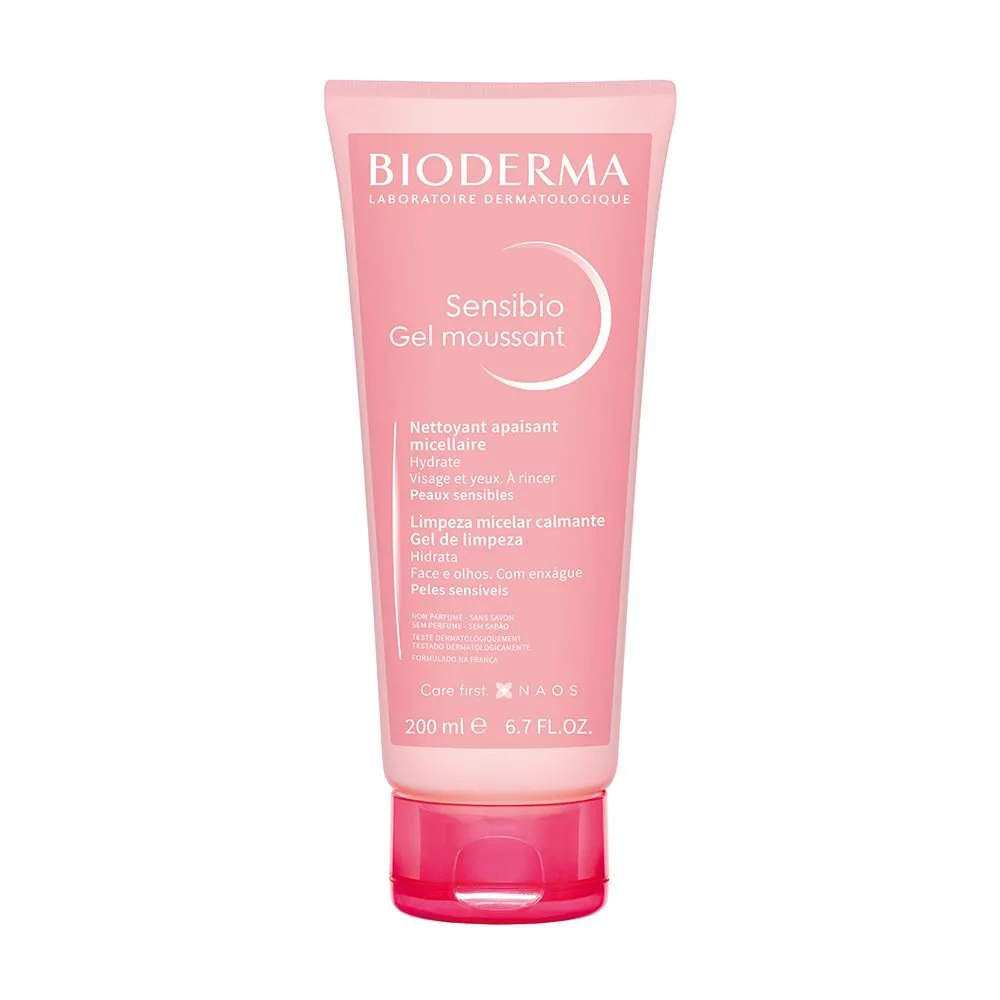 Gel de Limpeza Micelar Calmante e Hidratante Bioderma Sensibio Gel Moussant 200ml