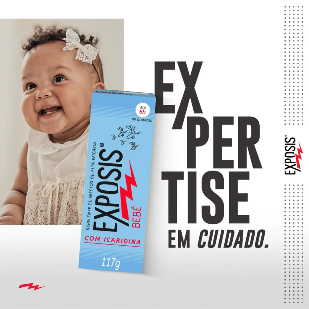 Repelente Exposis Bebê Sem Perfume Gel 117ml