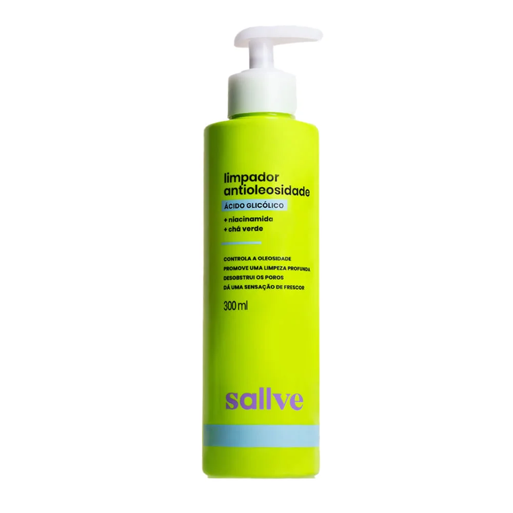 Limpador Facial Sallve Antioleosidade Ácido Glicólico 300ml