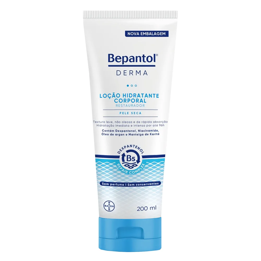 Loção Corporal Bepantol Derma Hidratante Restaurador Pele Seca 200ml