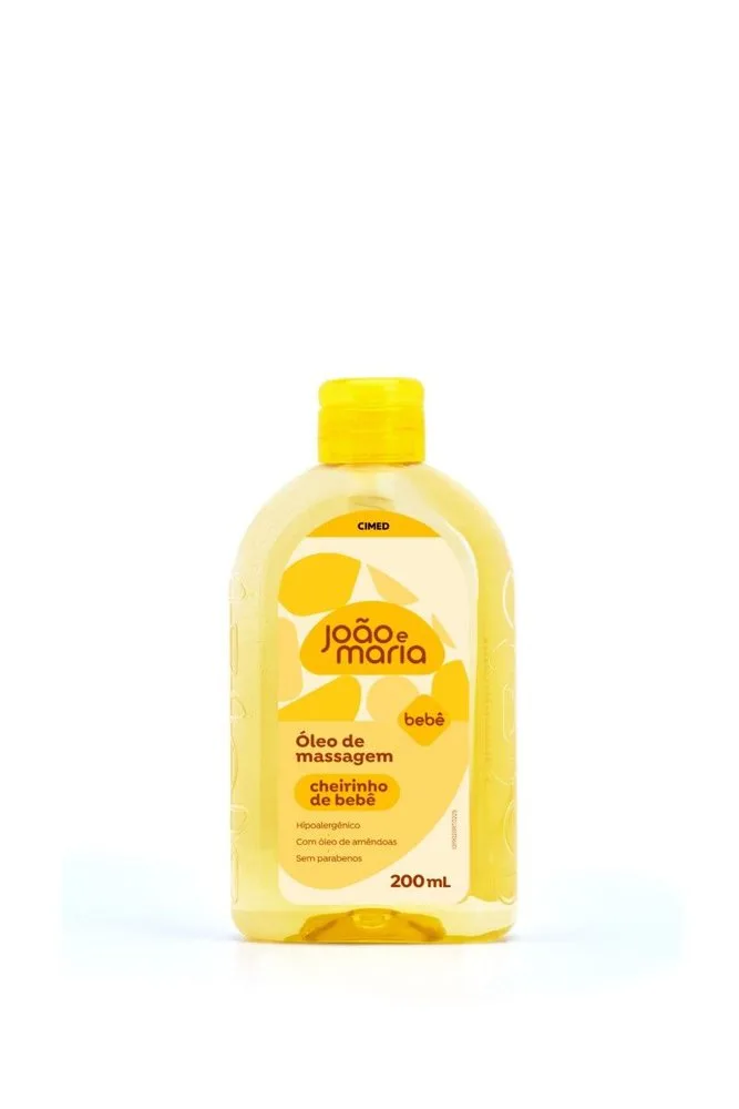 Óleo De Massagem João E Maria Cheirinho De Bebê Com Óleo De Amêndoas 200ml