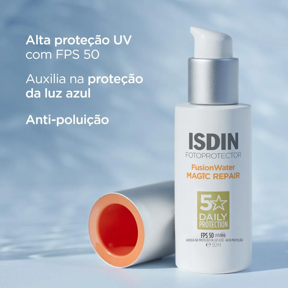Protetor Solar Facial Isdin Fotoprotector Fusion Water Magic Repair Fps50 50ml