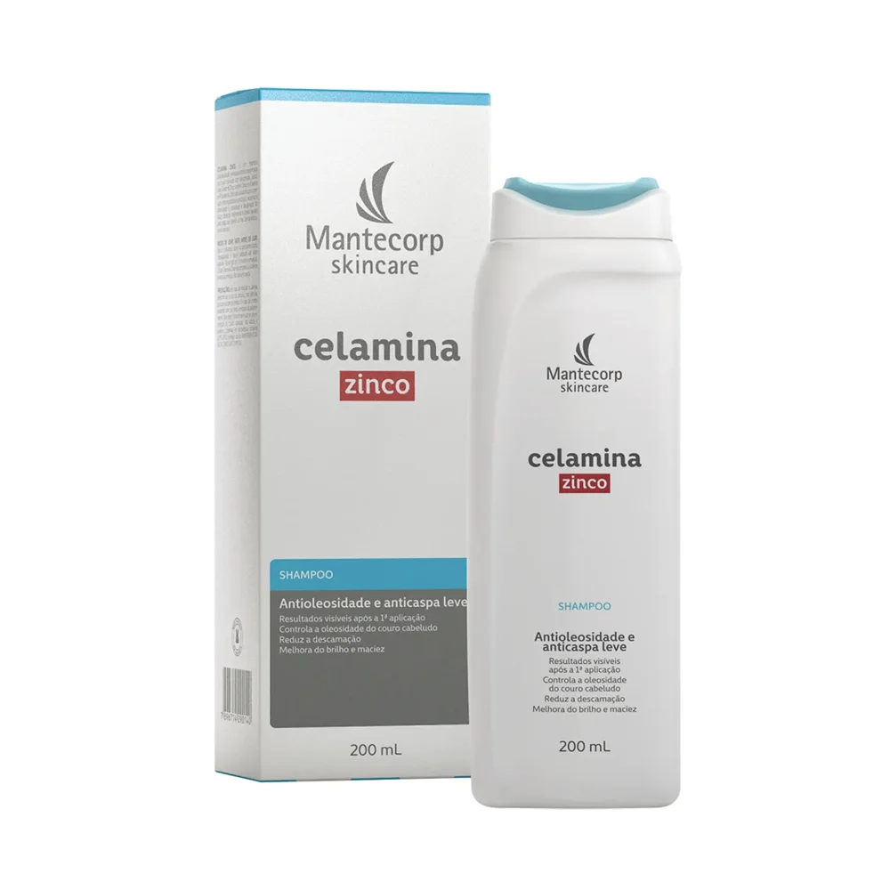 Shampoo Anticaspa Celamina Zinco Controle da Oleosidade 200ml